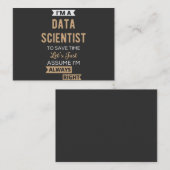 I'm A Data Scientist, To Save Time Let's Just Visitekaartje (Voorkant / Achterkant)