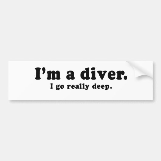 IM A DIVER - IK GA DEEP BUMPERSTICKER (Voorkant)