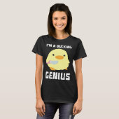 I'm A Ducking Genius Duck With Knife Meme T-shirt (Voorkant volledig)
