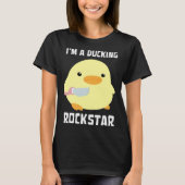 I'm A Ducking Rockstar   Duck With Knife Meme T-shirt (Voorkant)