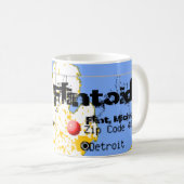Im A Flintoid Flint Michigan Map Coffee Cup Mok (Voorkant rechts)