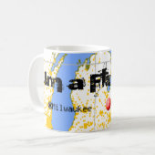 Im A Flintoid Flint Michigan Map Coffee Cup Mok (Voorkant links)