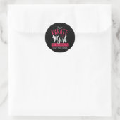 Im A Karate Girl Karate Ronde Sticker (Tas)
