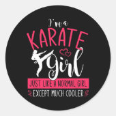 Im A Karate Girl Karate Ronde Sticker (Voorkant)