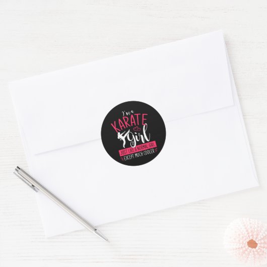 Im A Karate Girl Karate Ronde Sticker (Envelop)
