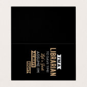 I'm A Librarian Visitekaartjes (Buitenkant ongevouwen)