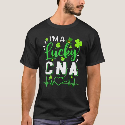 Im A Lucky Cna Nurse Shamrock Top Hat St Patricks (Voorkant)
