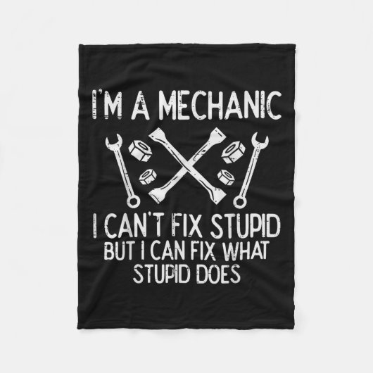 Im A Mechanic Cant Fix Stud Funny Car Auto Garage Fleece Deken (Voorkant)