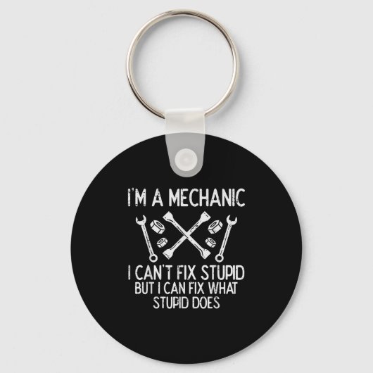 Im A Mechanic Cant Fix Stud Funny Car Auto Garage Sleutelhanger (Voorkant)