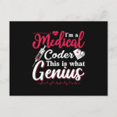 I'm A Medical Coder This Genius Coding Programmer Briefkaart (Voorkant)