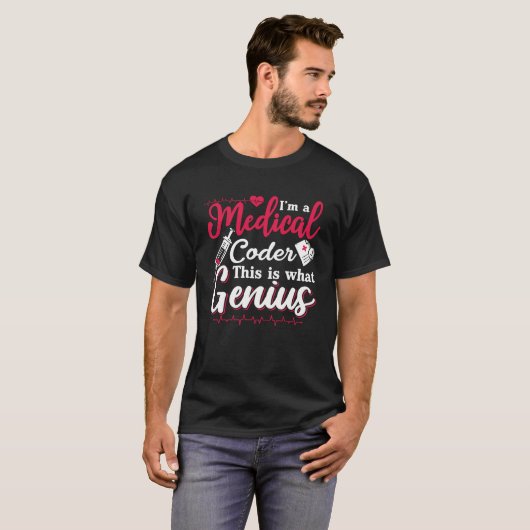 I'm A Medical Coder This Genius Coding Programmer T-shirt (Voorkant volledig)