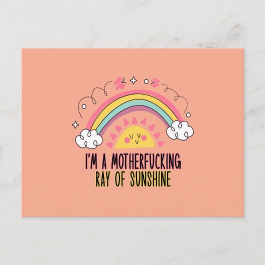 I'm A Motherf*cking Ray of Sunshine Badhanddoek Se Briefkaart (Voorkant)