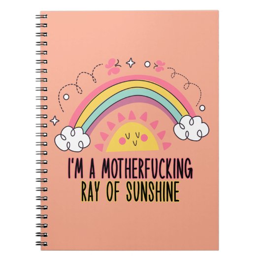 I'm A Motherf*cking Ray of Sunshine Badhanddoek Se Notitieboek (Voorkant)