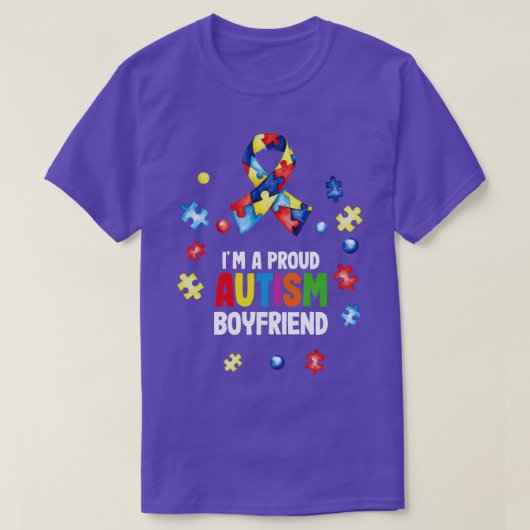 Im a Proud Autism Boyvriend Autism Awareness T-shirt (Design voorkant)