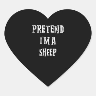 Im A Sheep voordoen Halloween Best Cadeau Hart Sticker