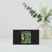 I'm A Slow Runner Turtle Half Marathon Running Lov Informatiekaartje (Staand voorkant)