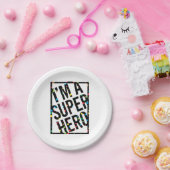 I'M A SUPERHERO PAPIEREN BORDJE (Feest)