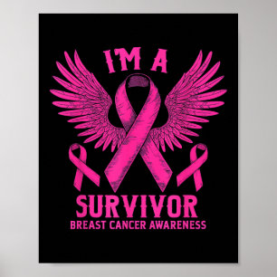 IM A Survivor Borstkanker Bewustzijn Vrouwen _1 Poster