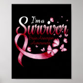 I'm A Survivor Brain Aneurysm Awareness Butterfly  Poster (Voorkant)