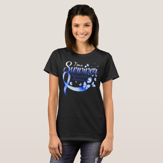 I'm A Survivor Hydrocephalus Awareness Butterfly R T-shirt (Voorkant volledig)