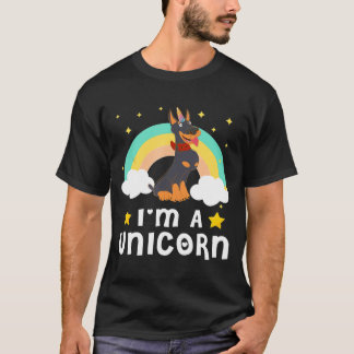Im A Unicorn  Doberman Dog T-shirt