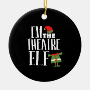 Im Actres Elf Matching Acting Crew Fun Kerstmis Keramisch Ornament