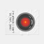 I'm Afraid I Can't Do That, Dave - Computer Hal  Fleece Deken (Voorkant (Horizontaal))