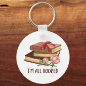 I'M All Booked Reading Book Sublimation Sleutelhanger (Voorkant)