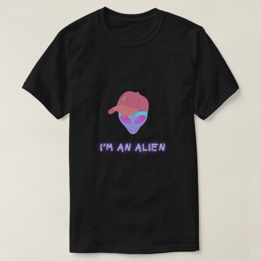 "I'M AN ALIEN" Tshirt - Hat (Design devant)