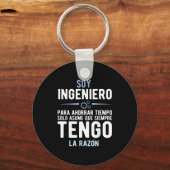 I'm An Engineer I'm Always Right In Spanish Funny  Sleutelhanger (Voorkant)