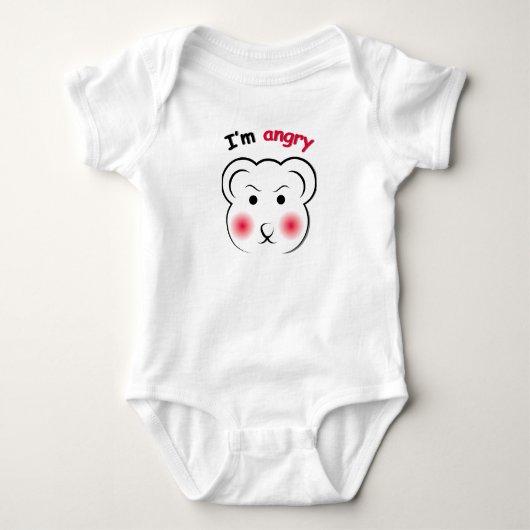 I'm Angry Bear – Cute Minimalist Mood Design Romper (Voorkant)