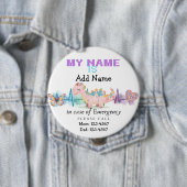 I'm autistic emergency pin Button badge (En situation)