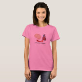 Im avec le long T-shirt stupide de coeur et de (Devant entier)