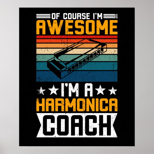 I'm Awesome I'm A Harmonica Coach Poster (Voorkant)
