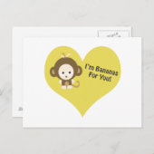 Im Bananas for You Monkey Briefkaart (Voorkant / Achterkant)
