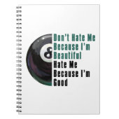 Im Beauful Im Good 8 Ball Notitieboek (Voorkant)