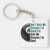 Im Beauful Im Good 8 Ball Sleutelhanger (Voorkant)