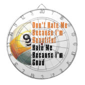 Im Beauful Im Good 9 Ball Dartbord (Voorkant)