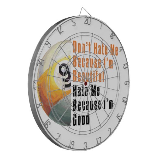 Im Beauful Im Good 9 Ball Dartbord (Voorkant Links)