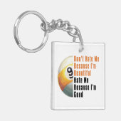 Im Beauful Im Good 9 Ball Sleutelhanger (Voorkant Links)