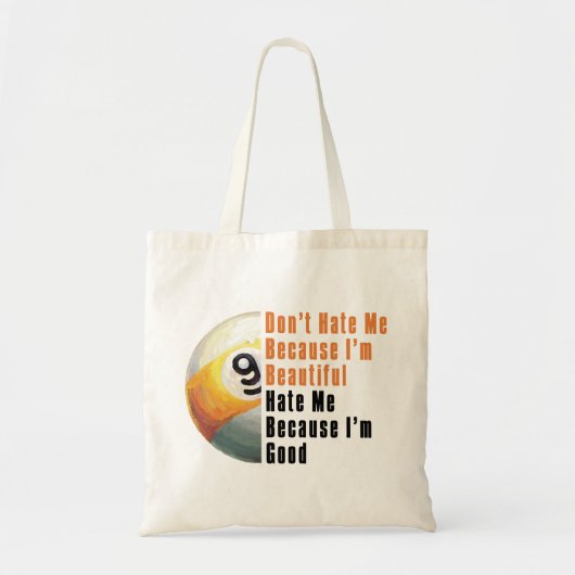 Im Beauful Im Good 9 Ball Tote Bag (Voorkant)