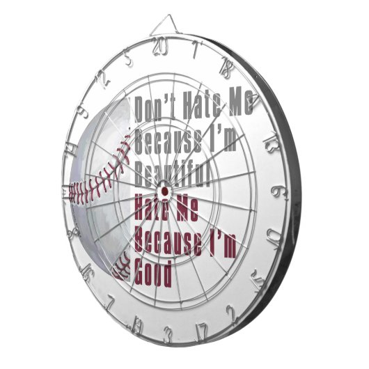 Im Beauful Im Good Baseball Dartbord (Voorkant Rechts)