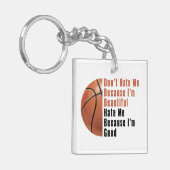 Im Beauful Im Good Basketball Sleutelhanger (Voorkant Links)