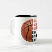 Im Beauful Im Good Basketball Tweekleurige Koffiemok (Voorkant links)