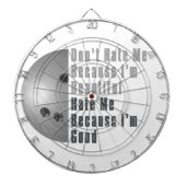 Im Beauful Im Good Bowling Grey Dartbord (Voorkant)