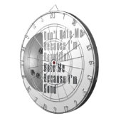Im Beauful Im Good Bowling Grey Dartbord (Voorkant Rechts)