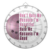 Im Beauful Im Good Bowling roze Dartbord (Voorkant)