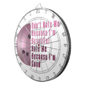 Im Beauful Im Good Bowling roze Dartbord (Voorkant Rechts)