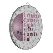 Im Beauful Im Good Bowling roze Dartbord (Voorkant Links)