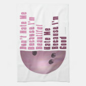 Im Beauful Im Good Bowling roze Theedoek (Verticaal)